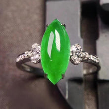 Natural Jade Engagement Ring Jadeite Gold Jade Wedding Ring