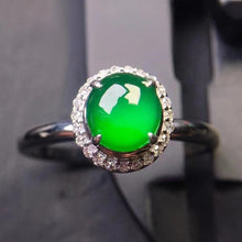 Natural Jade Engagement Ring Jadeite Gold Jade Wedding Ring
