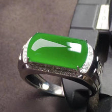 Natural Jade Engagement Ring Jadeite Gold Jade Wedding Ring