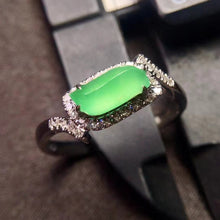 Natural Jade Engagement Ring Jadeite Gold Jade Wedding Ring