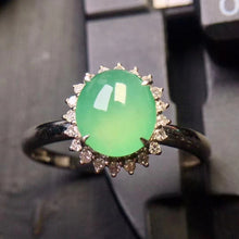 Natural Jade Engagement Ring Jadeite Gold Jade Wedding Ring