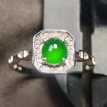 Natural Jade Engagement Ring Jadeite Gold Jade Wedding Ring