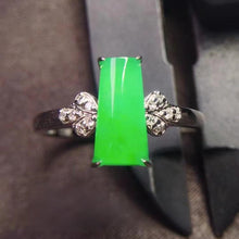 Natural Jade Engagement Ring Jadeite Gold Jade Wedding Ring