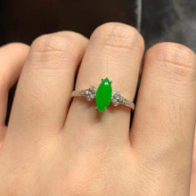 Natural Jade Engagement Ring Jadeite Gold Jade Wedding Ring