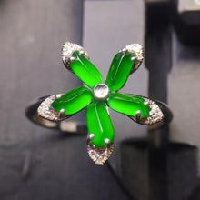 Natural Jade Engagement Ring Jadeite Gold Jade Wedding Ring