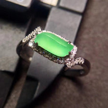 Natural Jade Engagement Ring Jadeite Gold Jade Wedding Ring