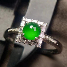 Natural Jade Engagement Ring Jadeite Gold Jade Wedding Ring