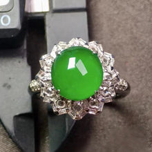 Natural Jade Engagement Ring Jadeite Gold Jade Wedding Ring