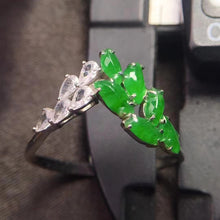 Natural Jade Engagement Ring Jadeite Gold Jade Wedding Ring