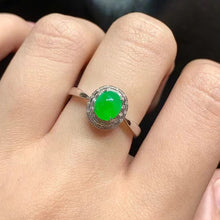 Natural Jade Engagement Ring Jadeite Gold Jade Wedding Ring