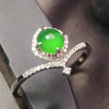 Natural Jade Engagement Ring Jadeite Gold Jade Wedding Ring
