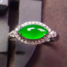Natural Jade Engagement Ring Jadeite Gold Jade Wedding Ring