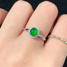 Natural Jade Engagement Ring Jadeite Gold Jade Wedding Ring