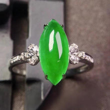 Natural Jade Engagement Ring Jadeite Gold Jade Wedding Ring