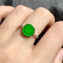 Natural Jade Engagement Ring Jadeite Gold Jade Wedding Ring