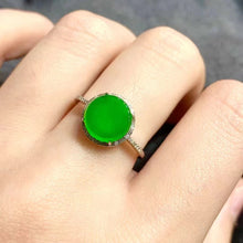 Natural Jade Engagement Ring Jadeite Gold Jade Wedding Ring