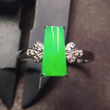 Natural Jade Engagement Ring Jadeite Gold Jade Wedding Ring