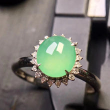 Natural Jade Engagement Ring Jadeite Gold Jade Wedding Ring
