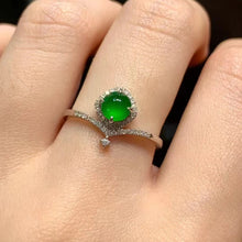 Natural Jade Engagement Ring Jadeite Gold Jade Wedding Ring