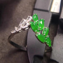 Natural Jade Engagement Ring Jadeite Gold Jade Wedding Ring