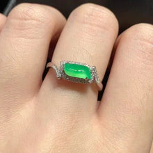 Natural Jade Engagement Ring Jadeite Gold Jade Wedding Ring
