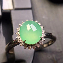 Natural Jade Engagement Ring Jadeite Gold Jade Wedding Ring