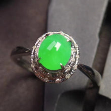 Natural Jade Engagement Ring Jadeite Gold Jade Wedding Ring