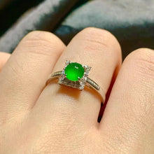 Natural Jade Engagement Ring Jadeite Gold Jade Wedding Ring