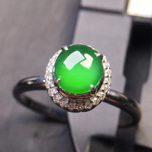 Natural Jade Engagement Ring Jadeite Gold Jade Wedding Ring