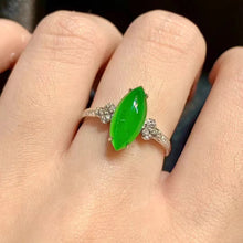 Natural Jade Engagement Ring Jadeite Gold Jade Wedding Ring