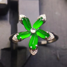 Natural Jade Engagement Ring Jadeite Gold Jade Wedding Ring