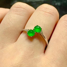 Natural Jade Engagement Ring Jadeite Gold Jade Wedding Ring