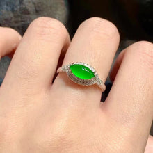 Natural Jade Engagement Ring Jadeite Gold Jade Wedding Ring