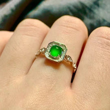Natural Jade Engagement Ring Jadeite Gold Jade Wedding Ring