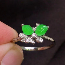 Natural Jade Engagement Ring Jadeite Gold Jade Wedding Ring