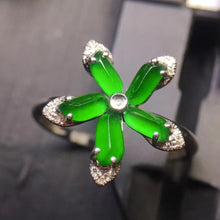 Natural Jade Engagement Ring Jadeite Gold Jade Wedding Ring