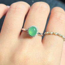 Natural Jade Engagement Ring Jadeite Gold Jade Wedding Ring