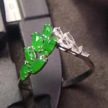 Natural Jade Engagement Ring Jadeite Gold Jade Wedding Ring