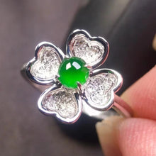 Natural Jade Engagement Ring Jadeite Gold Jade Wedding Ring