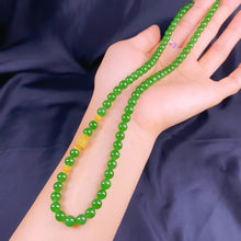 Natural Jade Necklace Gold Nephrite Necklace