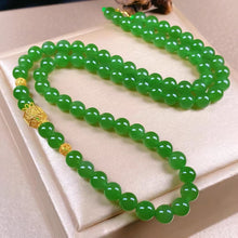 Natural Jade Necklace Gold Nephrite Necklace