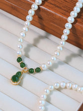 Natural Jade Necklace Pearl Hulu Nephrite Necklace