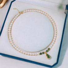 Natural Jade Necklace Pearl Hulu Nephrite Necklace