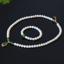 Natural Jade Necklace Pearl Hulu Nephrite Necklace