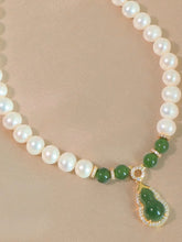 Natural Jade Necklace Pearl Hulu Nephrite Necklace