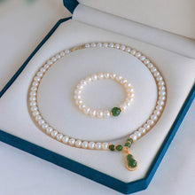 Natural Jade Necklace Pearl Hulu Nephrite Necklace