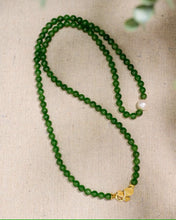 Natural Jade Necklace Pearl Nephrite Necklace