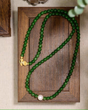Natural Jade Necklace Pearl Nephrite Necklace