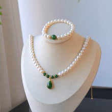 Natural Jade Necklace Pearl Nephrite Necklace