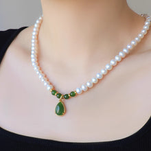Natural Jade Necklace Pearl Nephrite Necklace